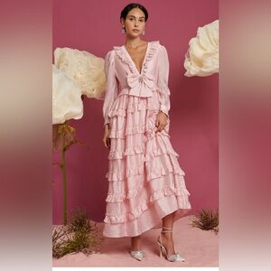 Dream Sister Jane size SM -Venus Ruffle Maxi, Prom, Causal Dress